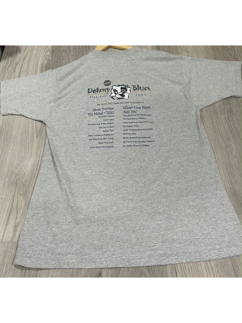 Doheny Blues Festival 2001 T Shirt Mens XL Gray Dana Point CA Music #14